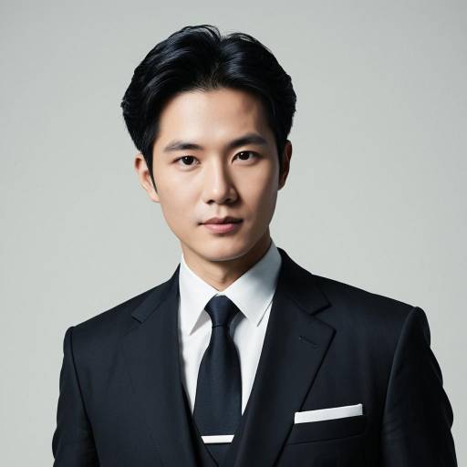 Korean Man in Sharp Dark Suit