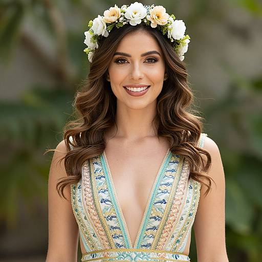 Elegant Woman in Tulum Dress