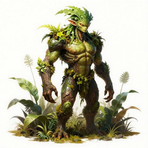 Mossbound Plant Creature in Misty Swamp