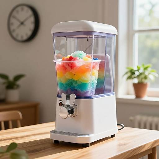 Vibrant Slush Puppie Machine Indoors