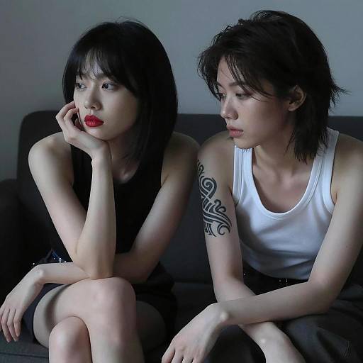 Intimate Moment Between Two Women