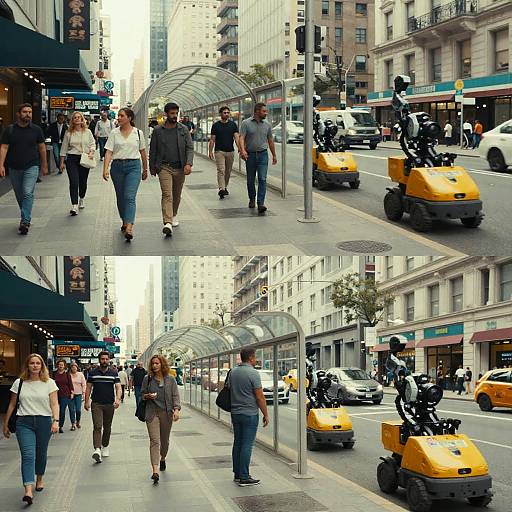 High-Tech Urban Collage in Muted Hues