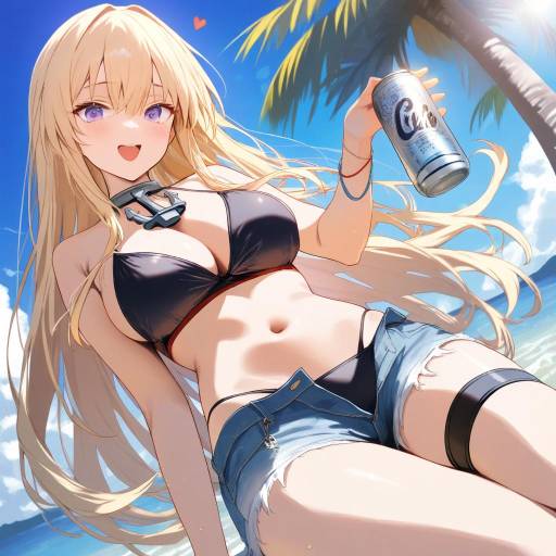 Bismarck in Black Bikini Outdoors