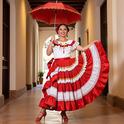 Spanish Dancer in Traditional Costume