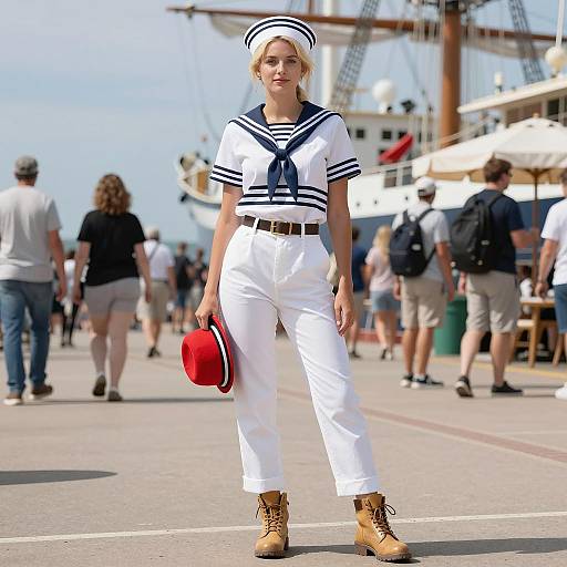 Confident Nautical-Themed Summer Outfit