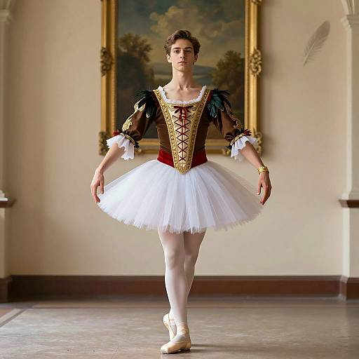Male Ballet Dancer in Baroque Costume
