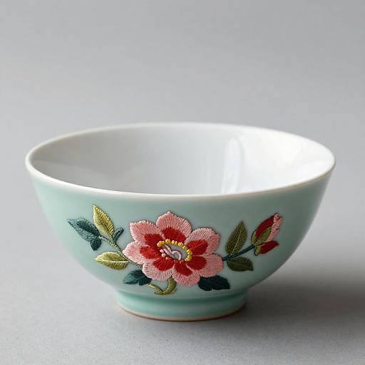 Rice DK Two-Tone Embroidered Bowl