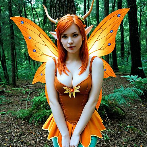 Woman in Fawn Pixie Hollow Fairy Costume