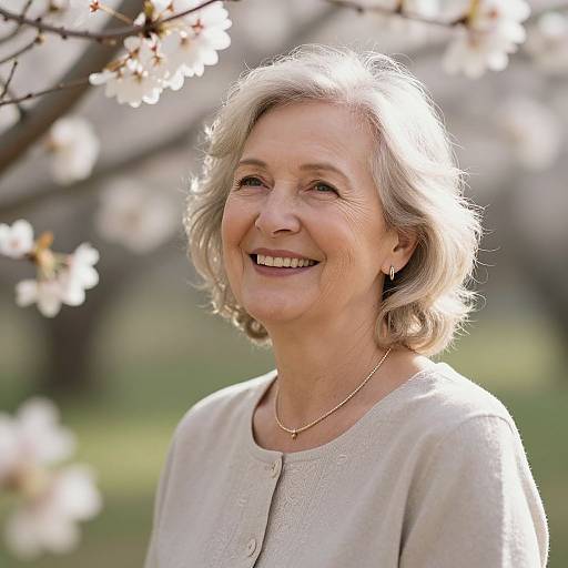 Radiant Serenity of Older Woman