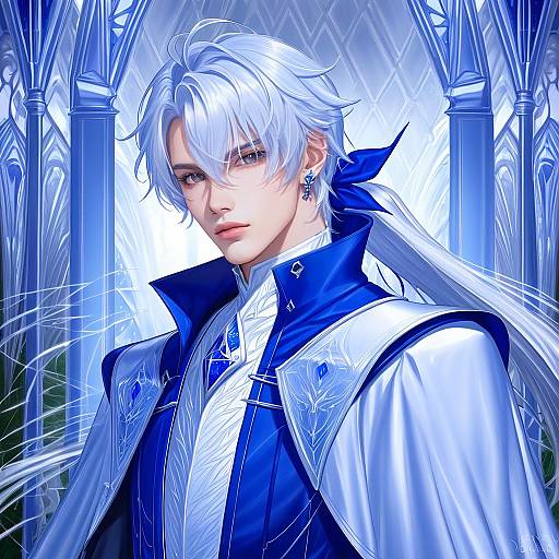 Illustration of Alphinaud leveilleur, final fantasy in the style of Elleciel.eud