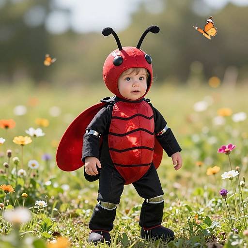 Child in Detailed Insect Costume