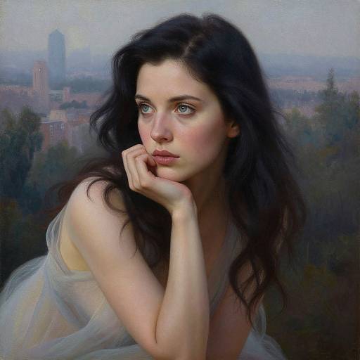 Hyperrealistic Portrait of Enigmatic Woman