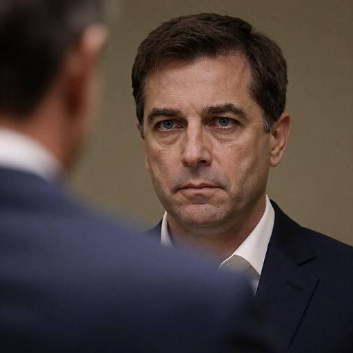 Serious Middle-Aged Man in Suit