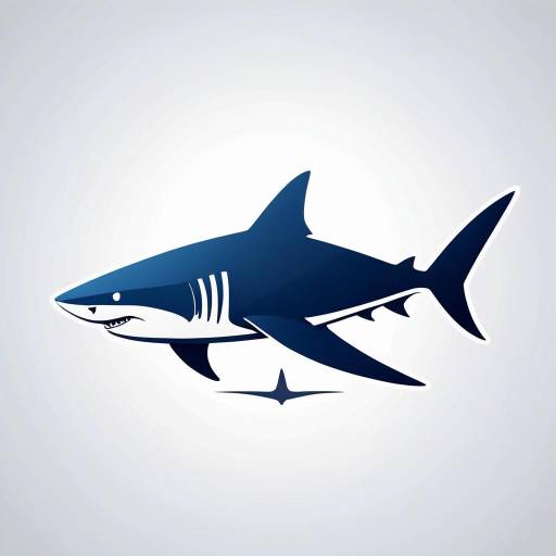 Stylized Great White Shark Illustration