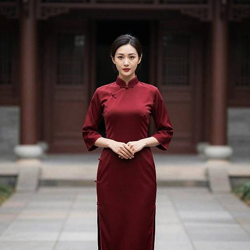 Woman in Traditional Chinese Dress