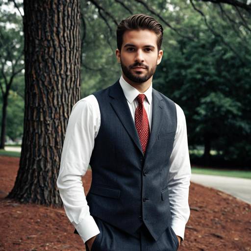 Stylish Outdoor Formal Attire Portrait