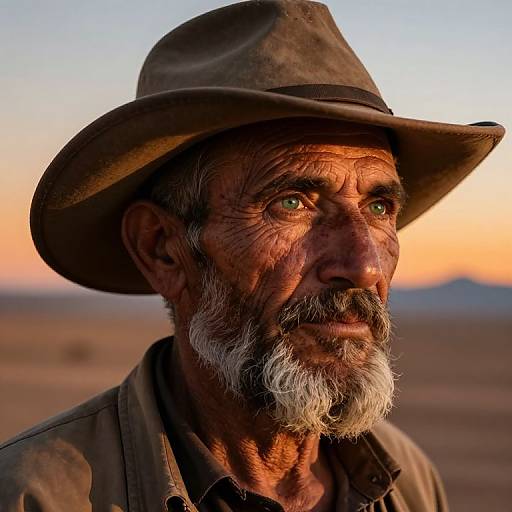 Weathered Desert Traveler Portrait