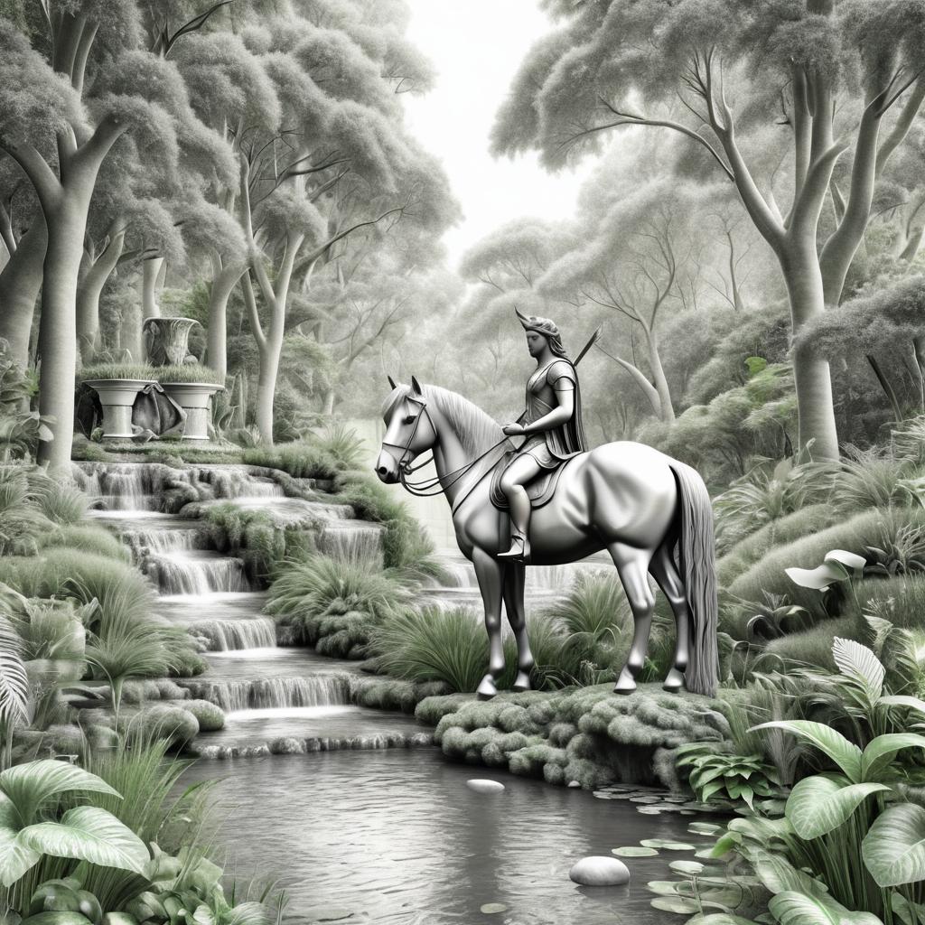 Realistic Centaur in Serene Woodland Setting