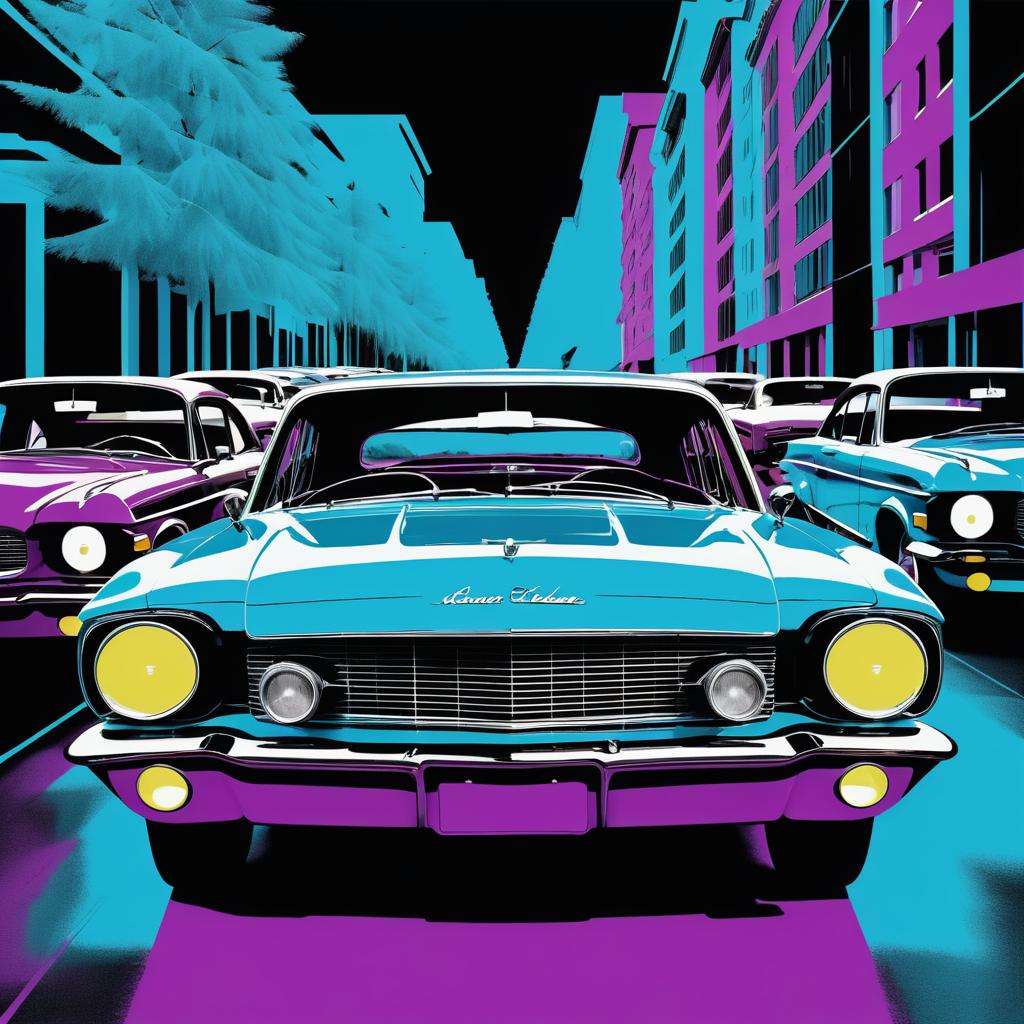 Pop Art Classic Car by Andy Warhol