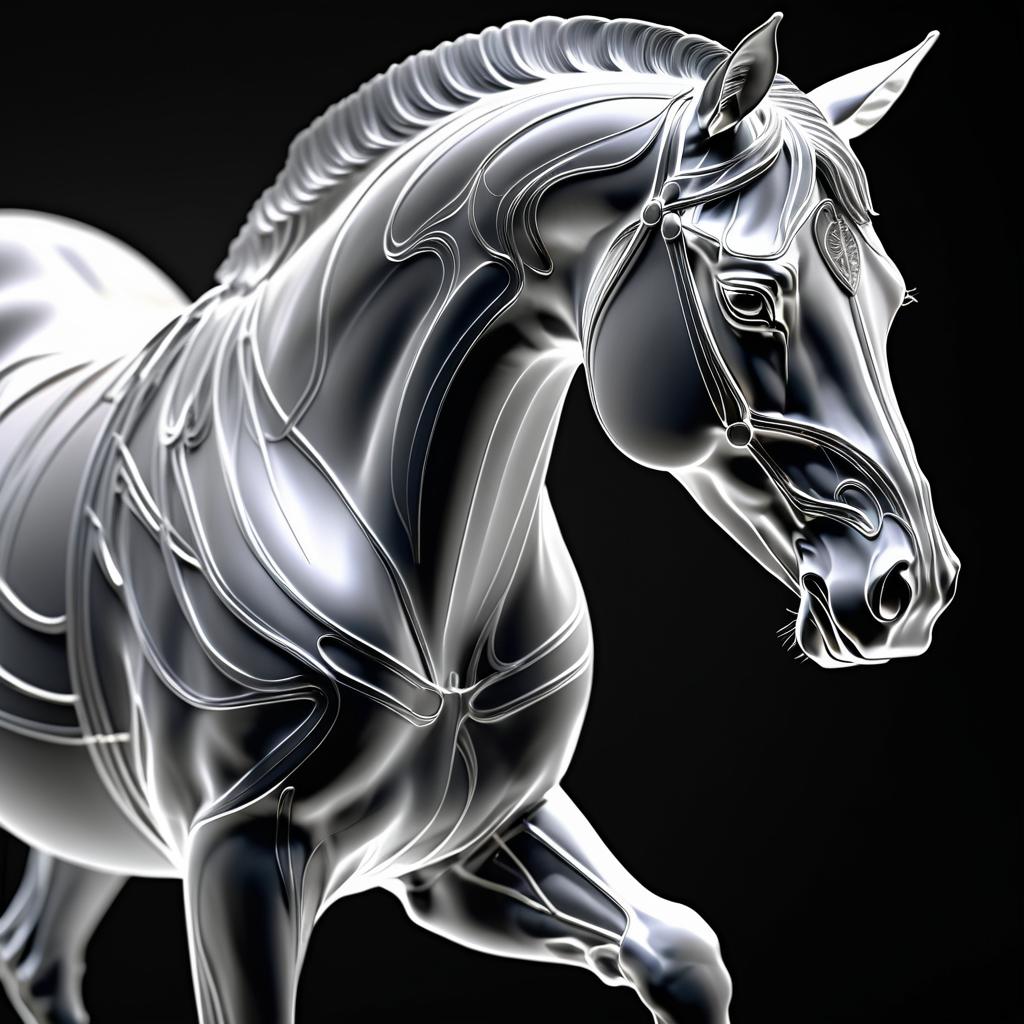 Surreal 3D Equine Anatomy Render