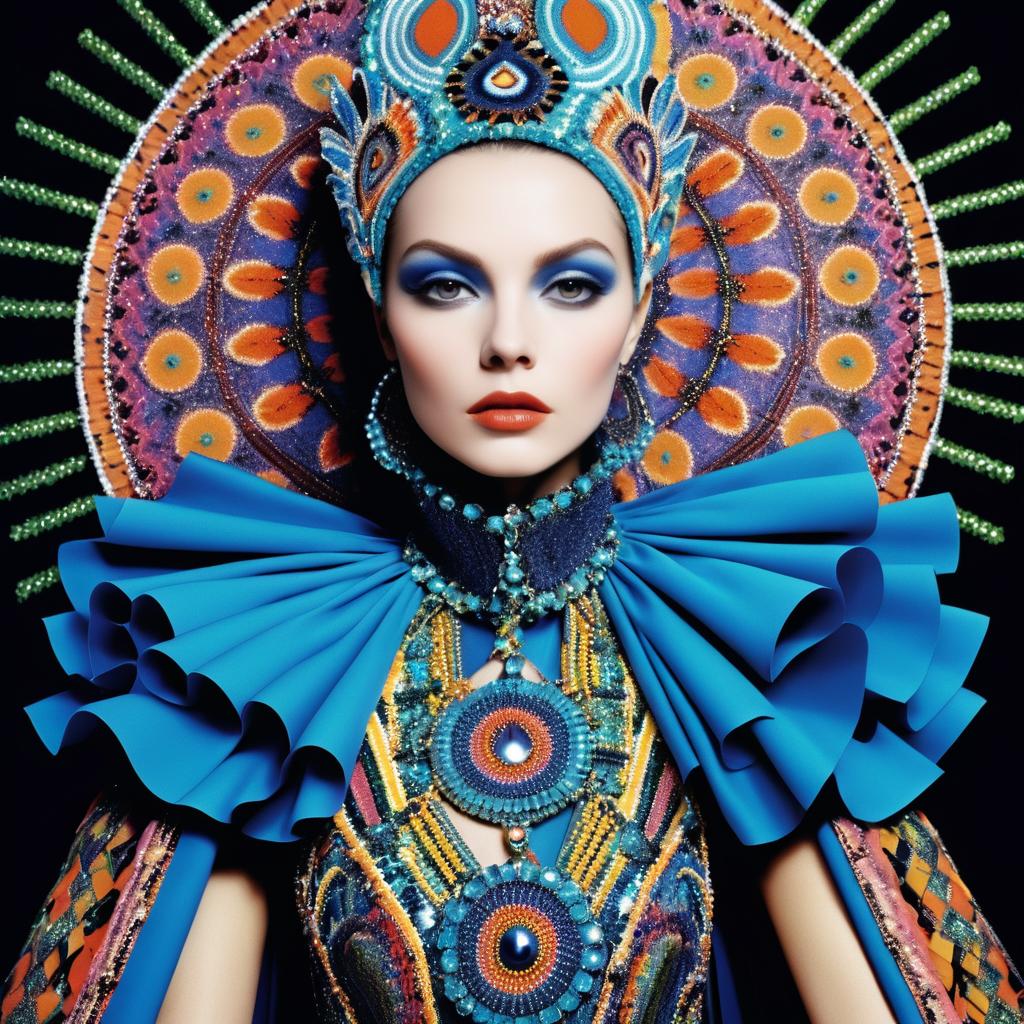 Avant-Garde Fashion Portrait in Surreal Style