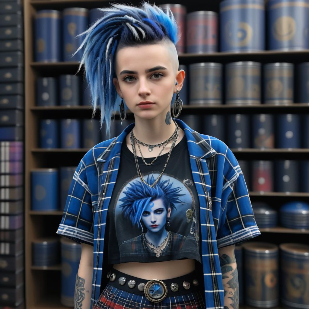 Punk Timothée Chalamet in Hyperrealistic Style