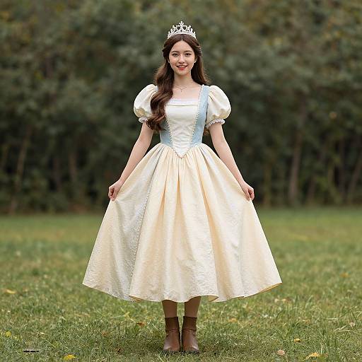 Fairy Tale Queen in Elegant Dress