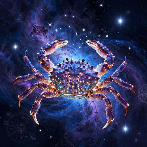 Majestic Cancer Constellation Crab