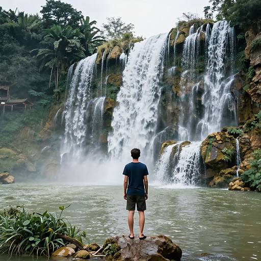 Boy by Datanla Waterfall in Dalat