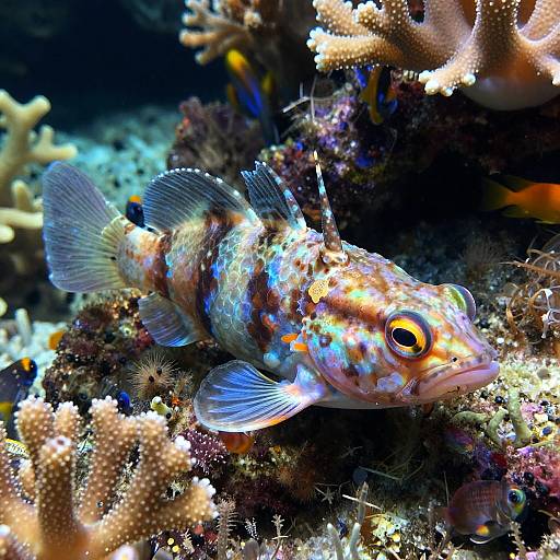 Four-eyed Fish Among Coral Reefs