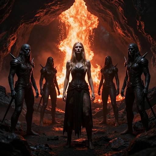 Volcanic Cave Guardians Facing Fears