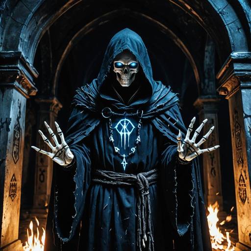 Forlorn Necromancer in Haunted Crypt