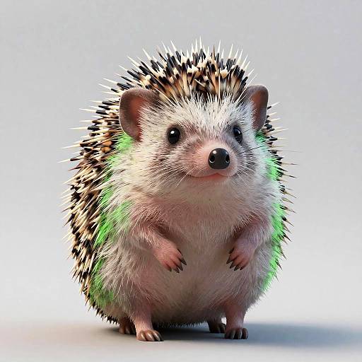 Smiling Hedgehog in Relaxed Pose