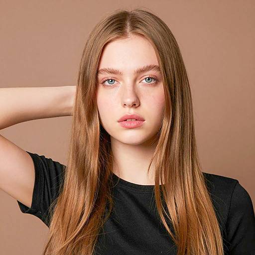 Portrait of a Young Woman in Black Top