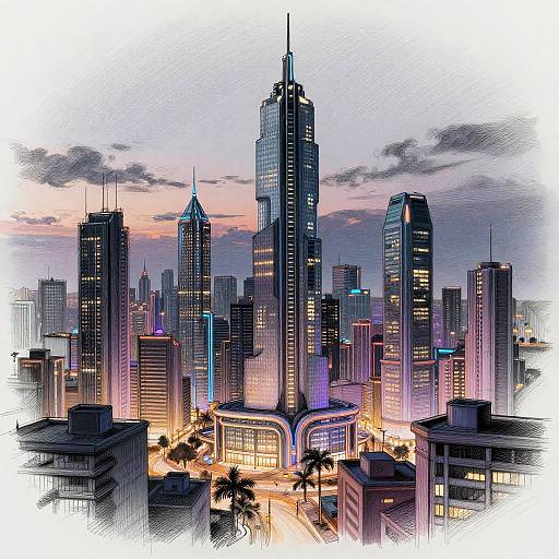 Futuristic Cityscape Sketch Generator