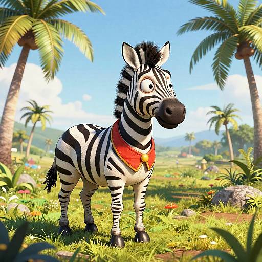 Tim Burton Style Comic Zebra