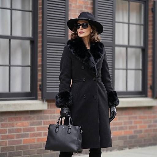 Chic Fashion Against Brick Backdrop