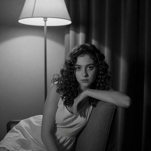 High-Contrast Portrait of a Young Woman