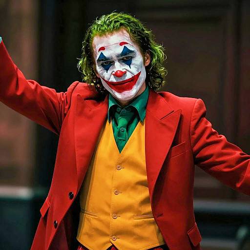 Joker Character in Colorful Suit