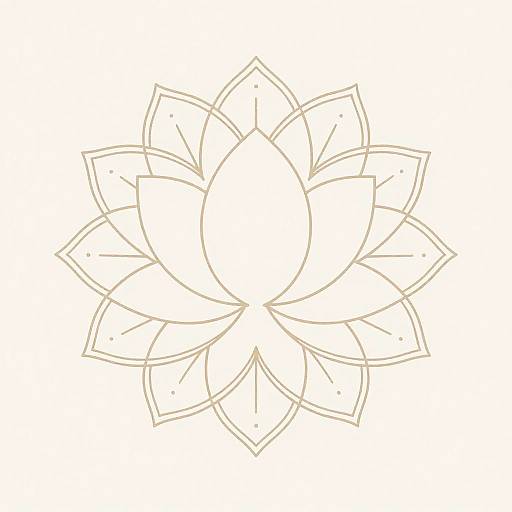 Minimalistic Symmetrical Lotus Mandala