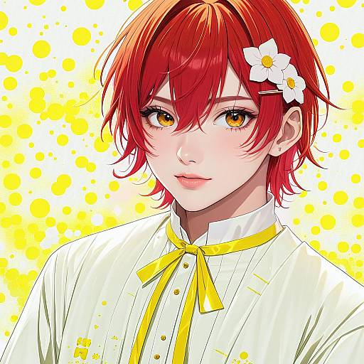 Illustration of Hanasaki miyabi, holostars in the style of As109