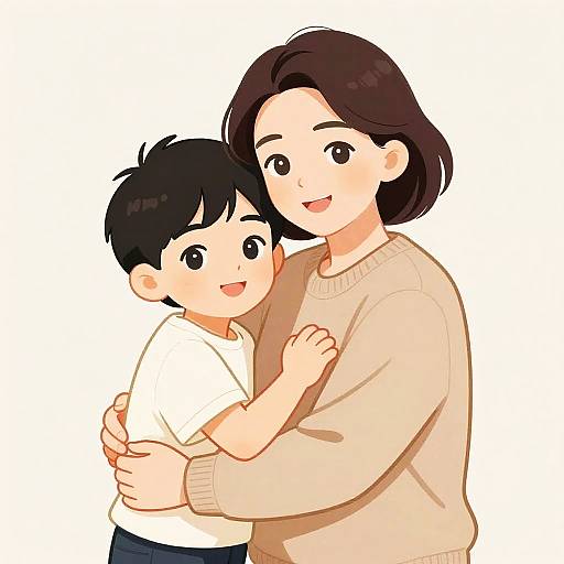 Warm Embrace: Grandparent and Grandchild