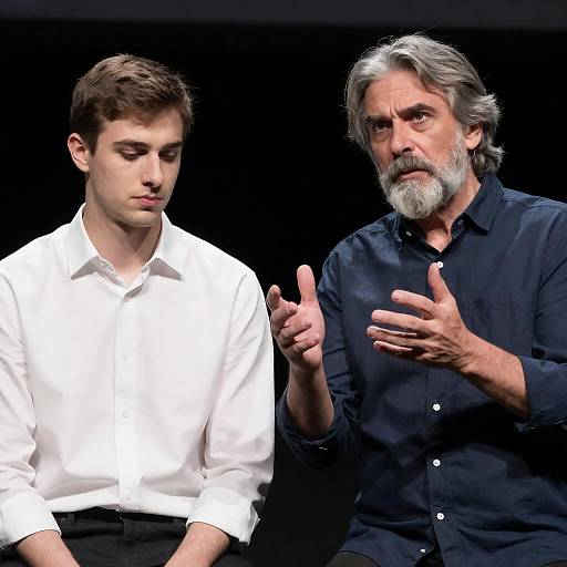 Dynamic Portrait of Two Men in Contrast