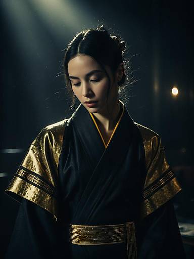 Photorealistic Sushi Roll Costume Portrait