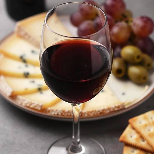 Elegant Close-Up of Red Wine Glass