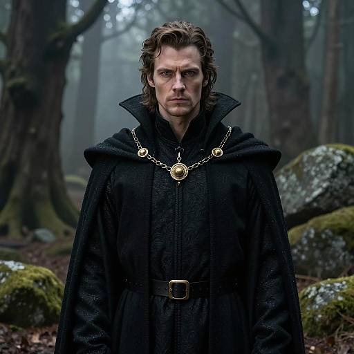 Medieval King in Dark Forest