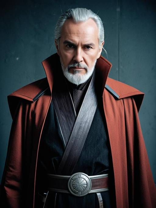 Man in Count Dooku Cosplay Costume