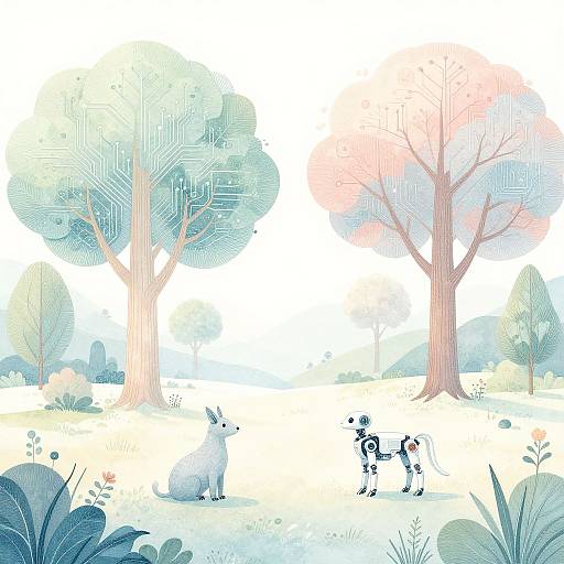 Serene Nature-Tech Fusion Scene