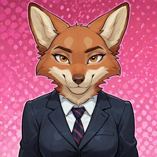 Expressive Female Wolf Fursona in Cyborg Suit