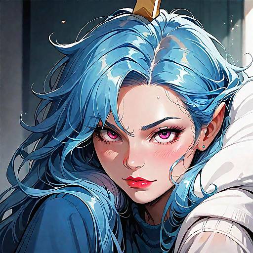 Adventure Time Blue-Haired Wolf